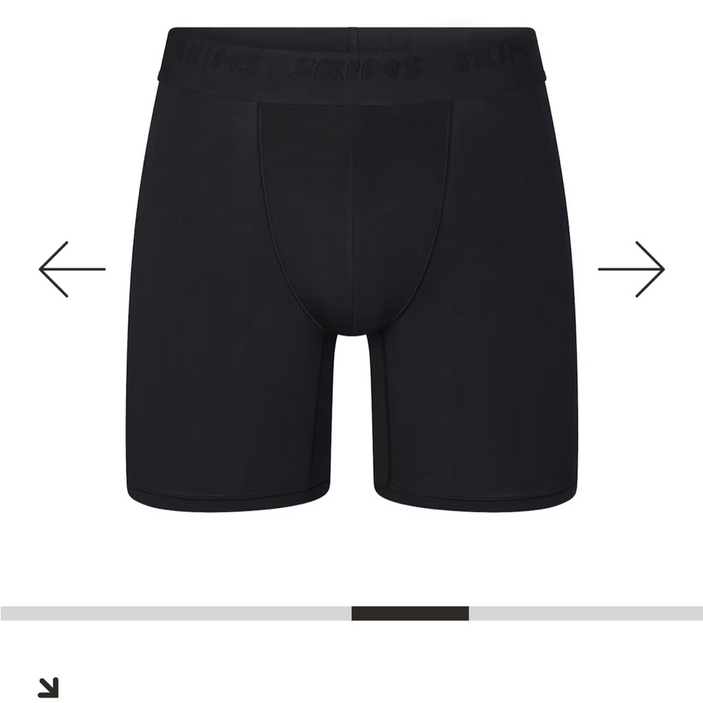 SKIMS STRETCH Black Men's Boxer Briefs 5-inch 3 pack